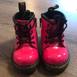 Dr Martens pink boots